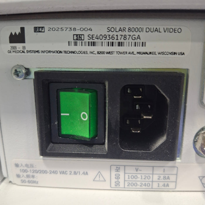 GE Healthcare Solar 8000i Patient Monitor