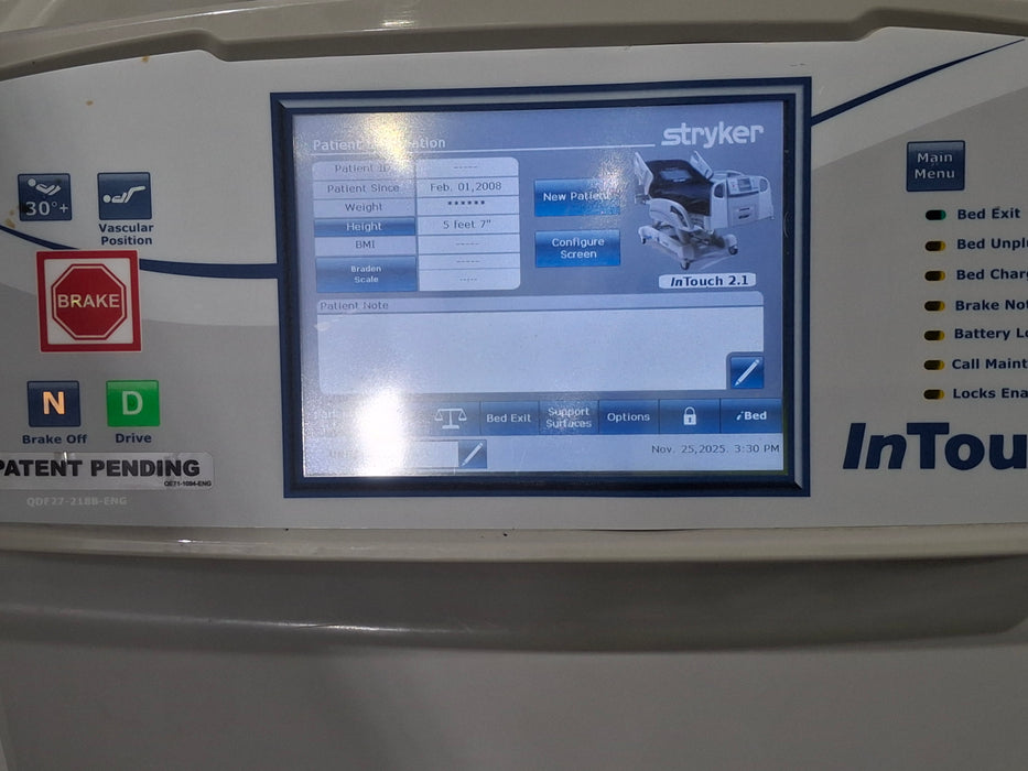 Stryker InTouch 2141 Critical Care Hospital Bed