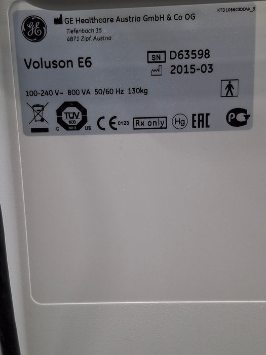 GE Healthcare Voluson E6 Ultrasound