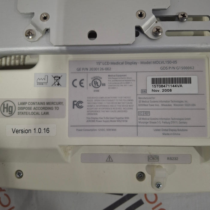 GE Healthcare MOLVL150-05 15" LCD Medical Display