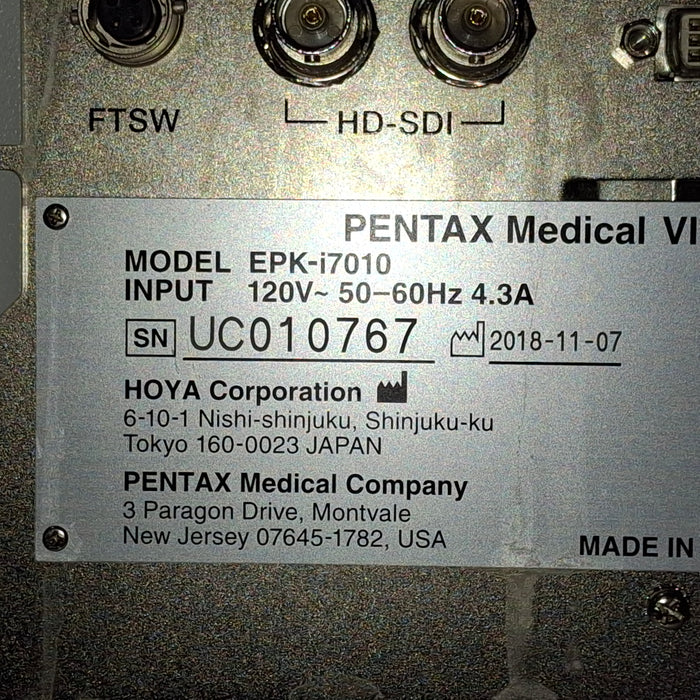 Pentax Medical EPK-i7010 Video Endoscopy System