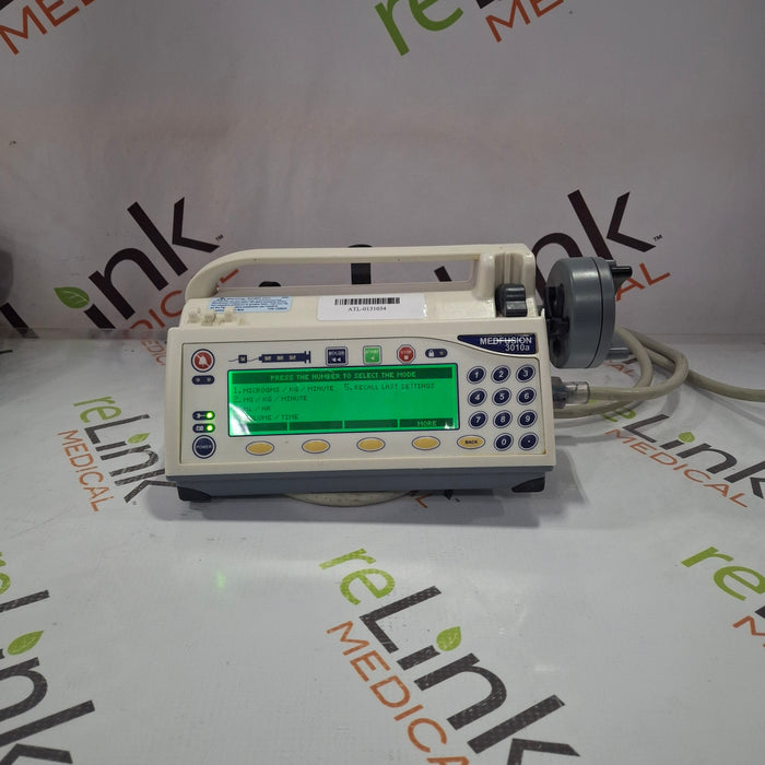 Smiths Medical Medfusion 3010a Syringe Infusion Pump