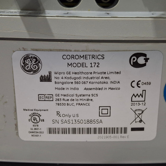 GE Healthcare Corometrics 170 Series Model 172 Fetal Monitor