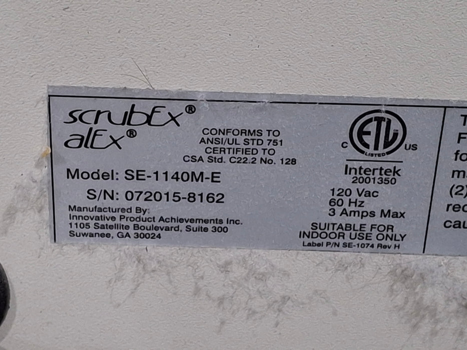 Innovative Products Achievements Inc. ScrubEX alEx SE-1140M-E Linen Sterilizer