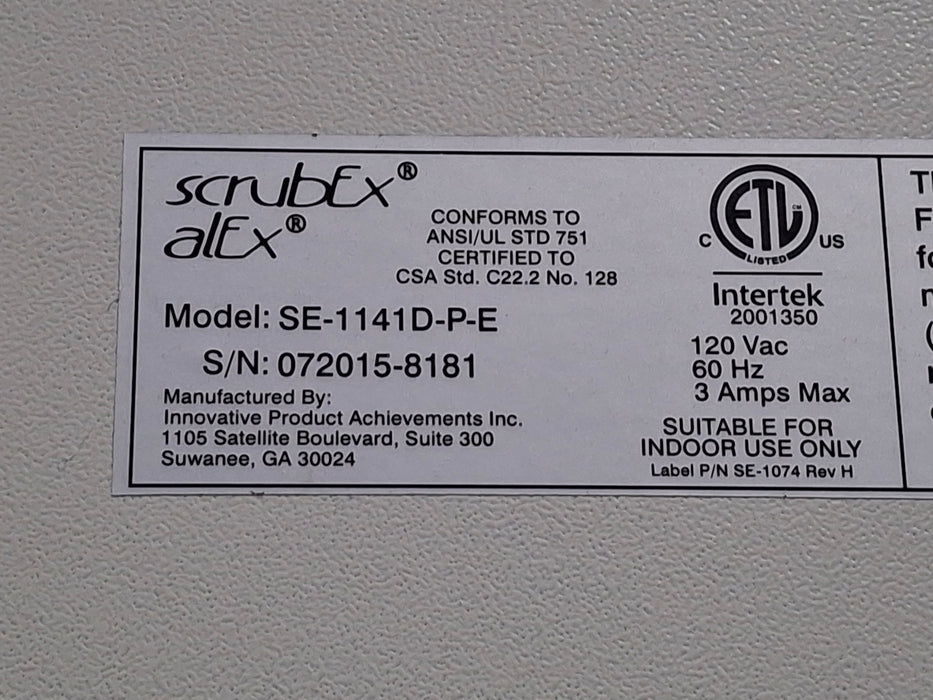 Innovative Products Achievements Inc. ScrubEX alEx SE-1141D-P-E Linen Sterilizer