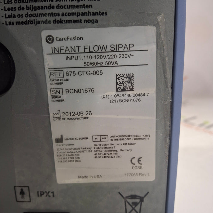 CareFusion Infant Flow SIPAP Ventilation System