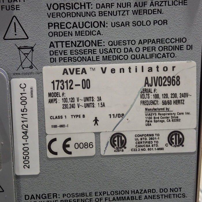 CareFusion Avea Ventilator