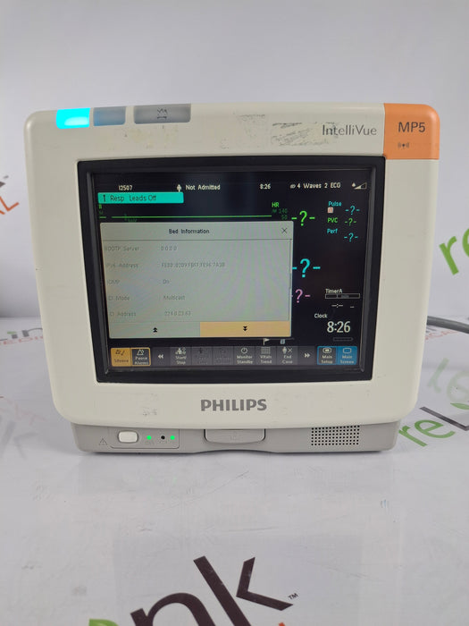 Philips IntelliVue MP5 SpO2, ECG, NIBP, IBP, Temp, CO2 Patient Monitor