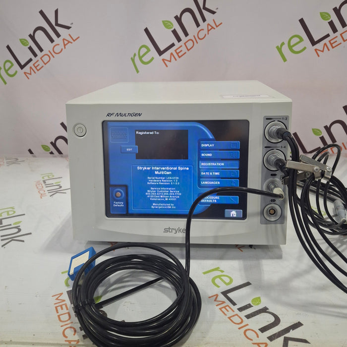 Stryker RF Multigen 0406-900-000 Radiofrequency Generator