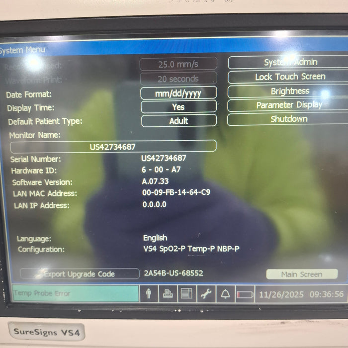 Philips SureSigns VS4 Vital Signs Monitor