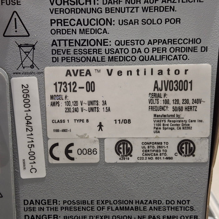 CareFusion Avea Ventilator