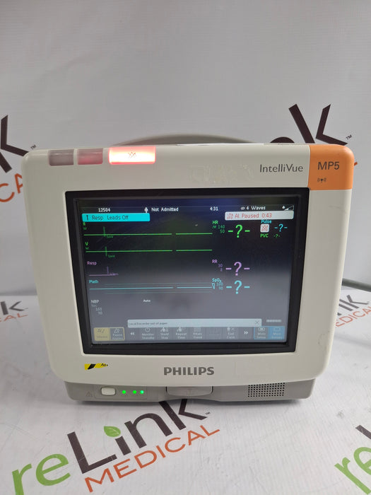 Philips Intellivue MP5 - ECG, Fast SpO2, NIBP, Press, Temp Patient Monitor