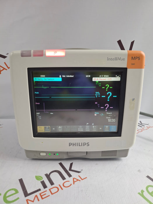 Philips Intellivue MP5 - ECG, Fast SpO2, NIBP Patient Monitor