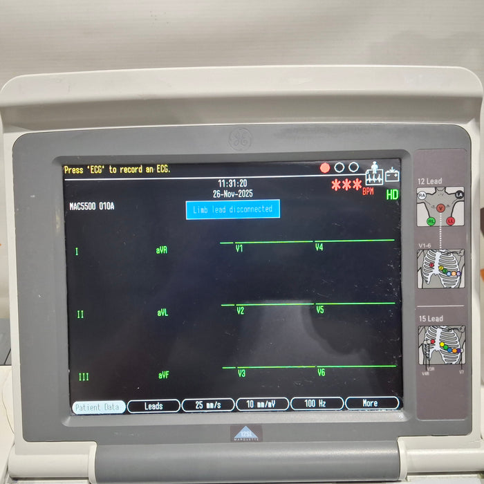 GE Healthcare MAC 5500 ECG with CAM Module
