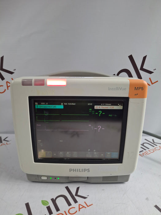 Philips Intellivue MP5 - ECG, Fast SpO2, NIBP, Press, Temp Patient Monitor