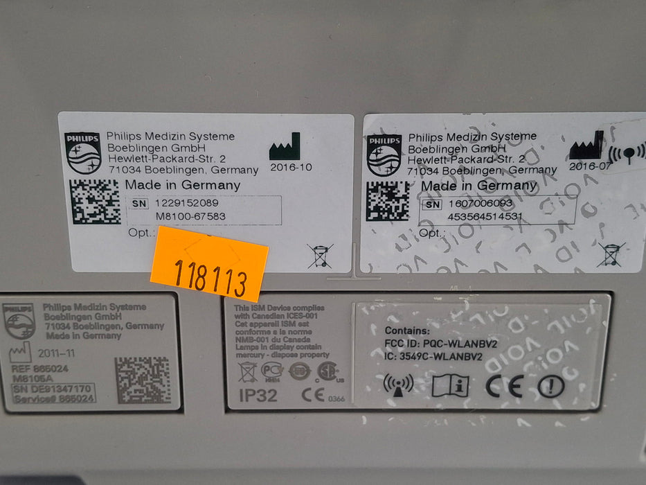 Philips IntelliVue MP5 SpO2, ECG, NIBP, IBP, Temp, CO2 Patient Monitor