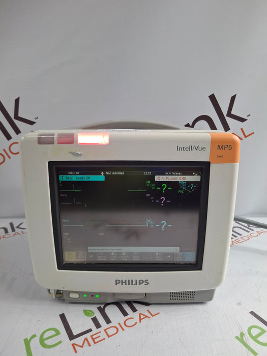 Philips Intellivue MP5 - ECG, Fast SpO2, NIBP, Press, Temp Patient Monitor