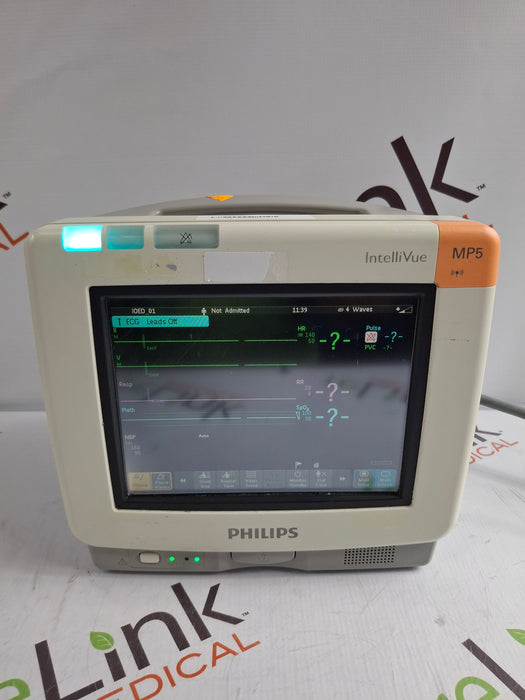 Philips Intellivue MP5 - ECG, Fast SpO2, NIBP, Press, Temp Patient Monitor