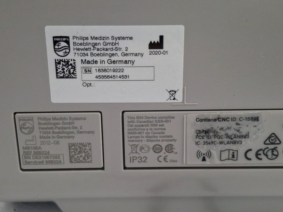 Philips Intellivue MP5 - ECG, Fast SpO2, NIBP, Press, Temp Patient Monitor