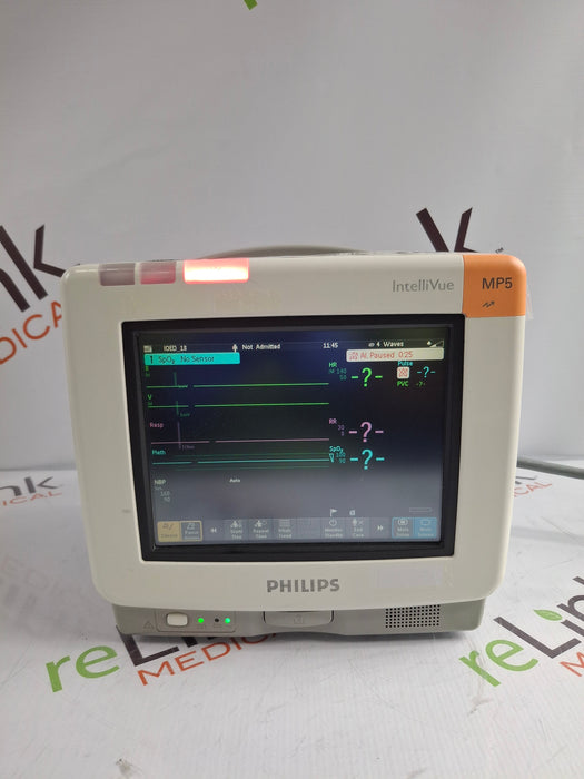 Philips Intellivue MP5 - ECG, Fast SpO2, NIBP, Press, Temp Patient Monitor