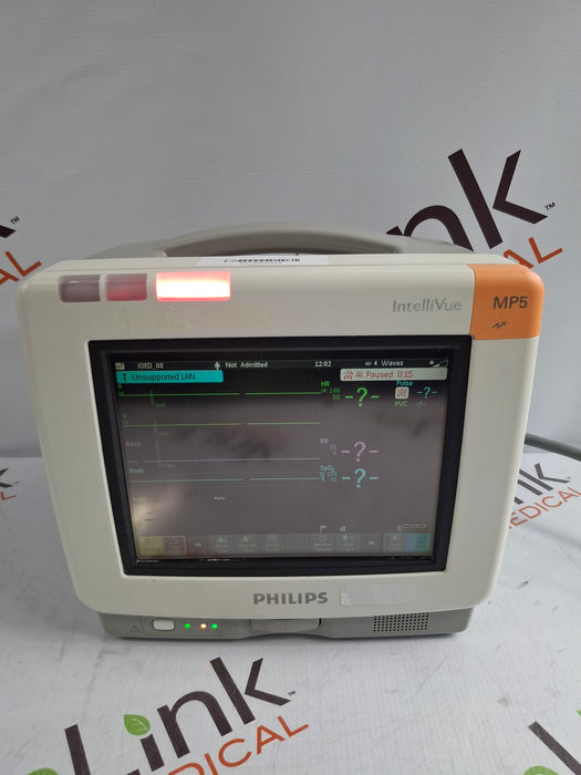 Philips Intellivue MP5 - ECG, Fast SpO2, NIBP, Press, Temp Patient Monitor