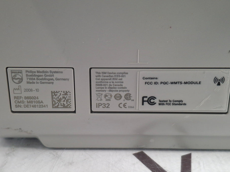 Philips Intellivue MP5 - ECG, Fast SpO2, NIBP, Press, Temp Patient Monitor