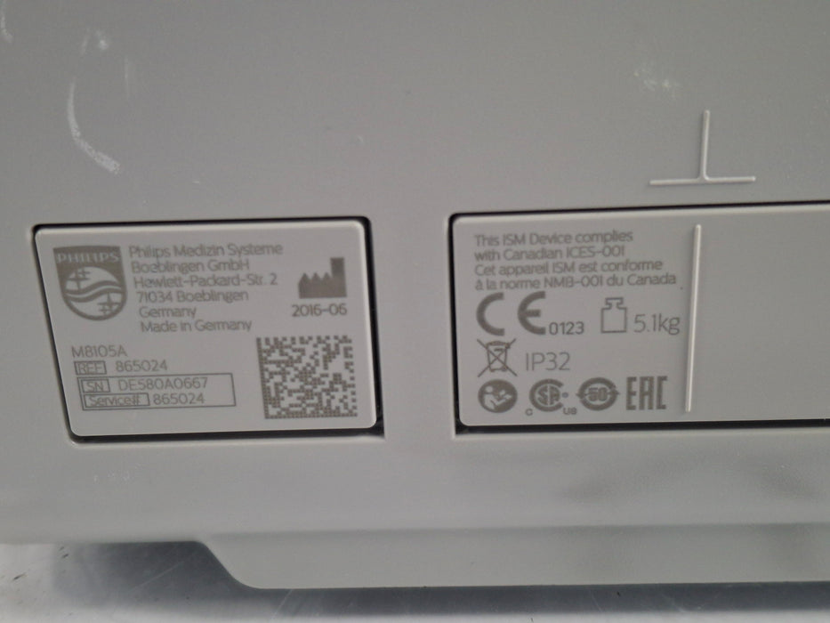 Philips Intellivue MP5 - ECG, Fast SpO2, NIBP, CO2 Patient Monitor