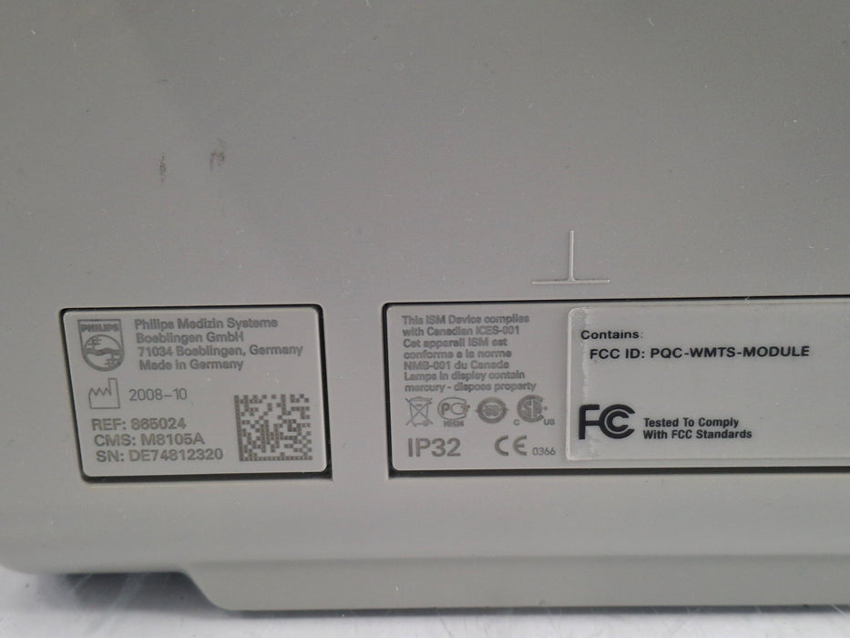 Philips Intellivue MP5 - ECG, Fast SpO2, NIBP, Press, Temp Patient Monitor