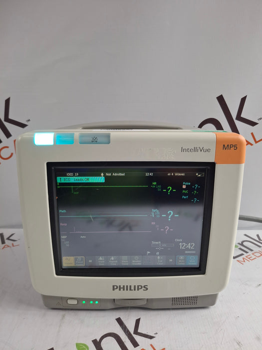 Philips Intellivue MP5 - ECG, Fast SpO2, NIBP, Press, Temp Patient Monitor