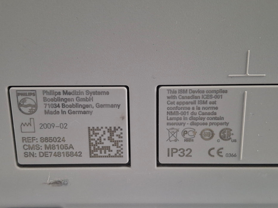 Philips Intellivue MP5 - ECG, Fast SpO2, NIBP, Press, Temp Patient Monitor