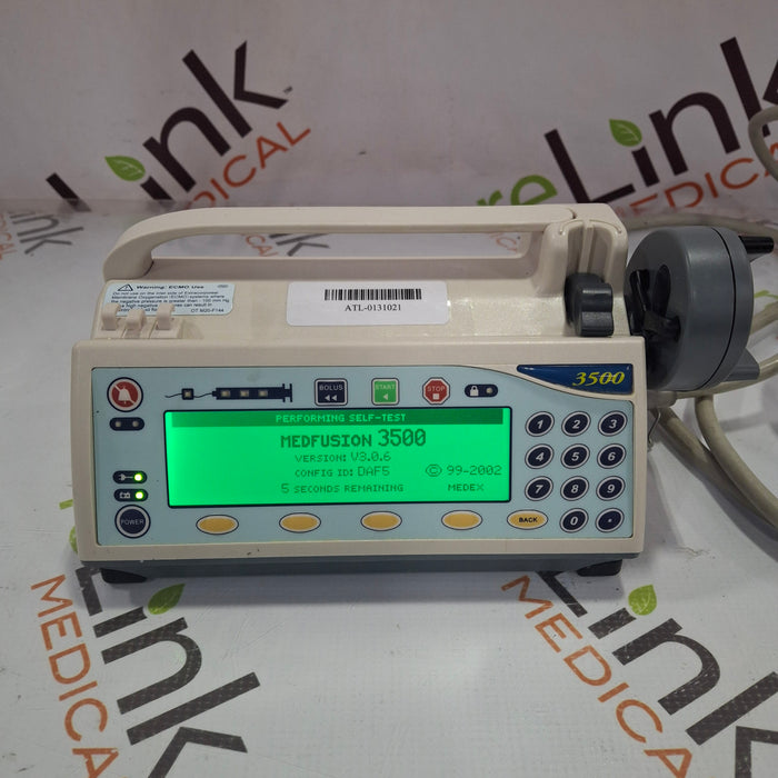 Smiths Medical Medfusion 3500 Version 3 Syringe Infusion Pump