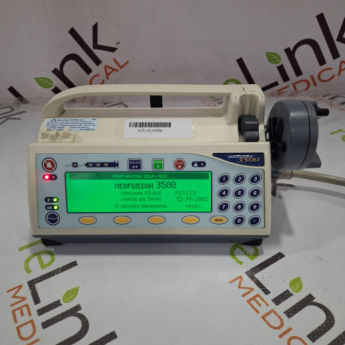 Smiths Medical Medfusion 3500 Version 3 Syringe Infusion Pump