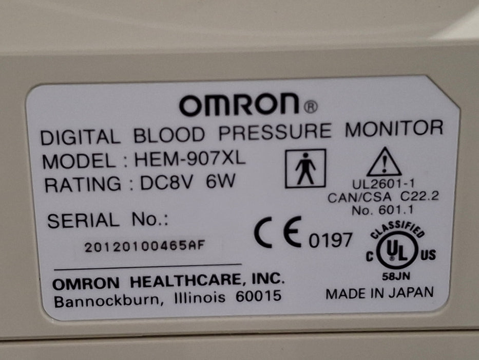 Omron HEM-907XL Blood Pressure Monitor