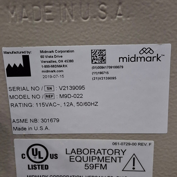Midmark M9D Autoclave Sterilizer