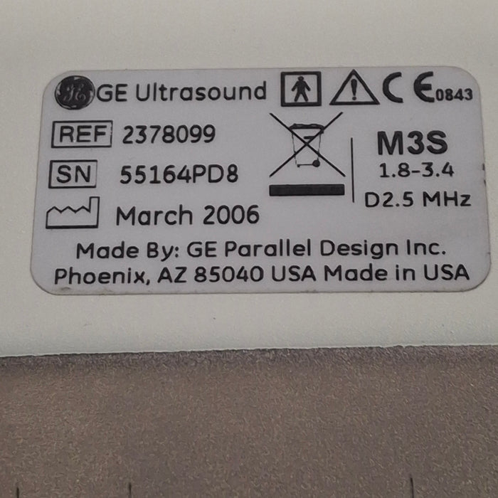 GE Healthcare M3S 2378099 Phased Array Transducer