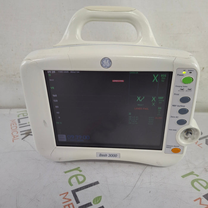 GE Healthcare Dash 3000 - GE/Nellcor SpO2 Patient Monitor