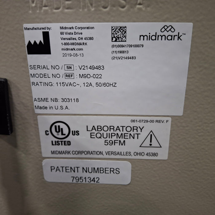 Midmark M9D Autoclave Sterilizer