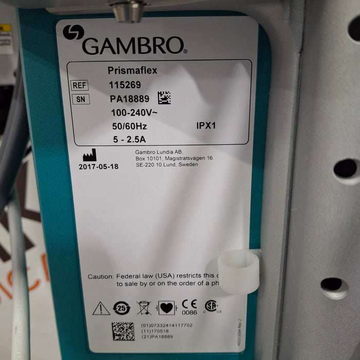 Gambro Prismaflex Dialysis Machine