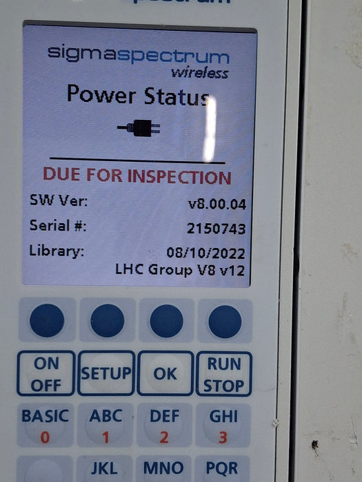 Baxter Sigma Spectrum w/ A/B/G/N Battery Infusion Pump