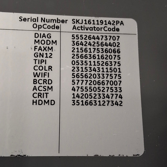GE Healthcare MAC 5500 HD ECG without CAM Module