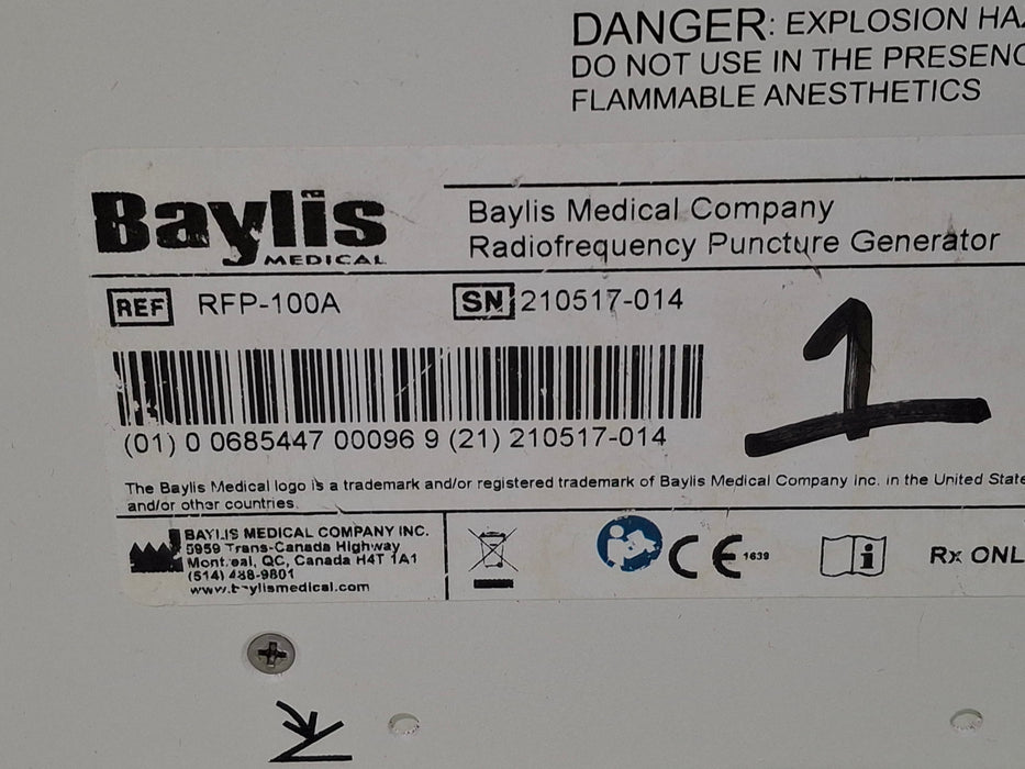 Baylis RFP-100A Radiofrequency Generator