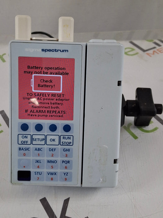 Baxter Sigma Spectrum w/ A/B/G/N Battery Infusion Pump