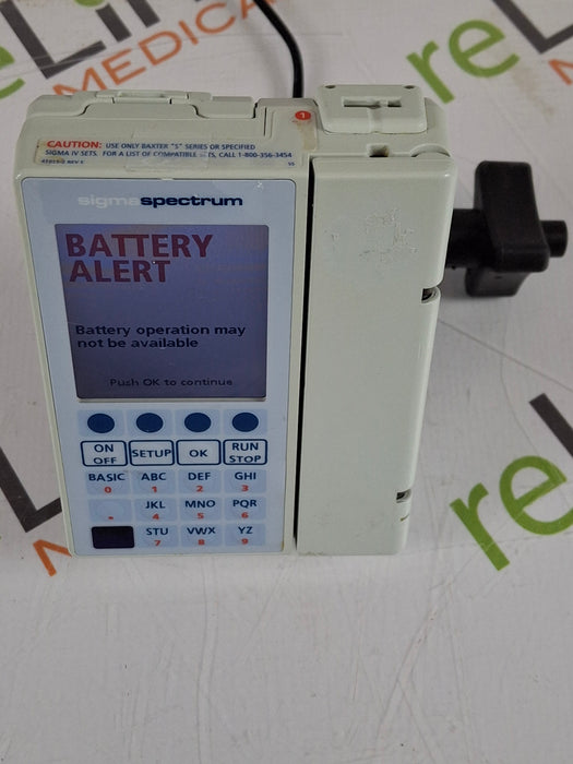 Baxter Sigma Spectrum 6.05.13 without Battery Infusion Pump
