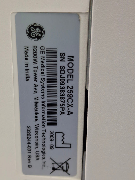 GE Healthcare Corometrics 250cx Series Model 259cx-a Fetal Monitor