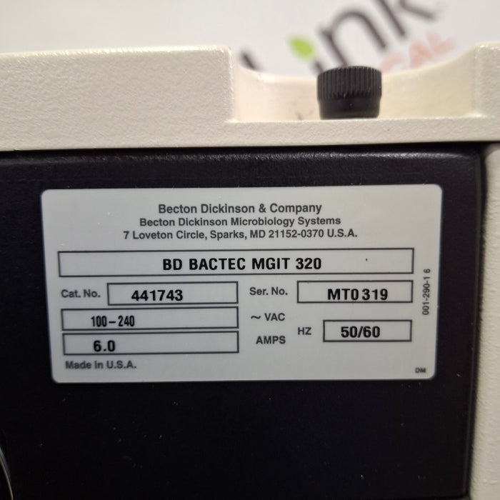 Becton Dickinson Bactec MGIT 320 Mycobacterial Detection System
