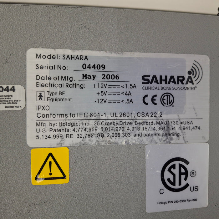 Hologic, Inc. Sahara Clinical Bone Sonometer