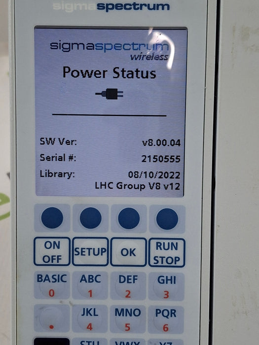 Baxter Sigma Spectrum w/ A/B/G/N Battery Infusion Pump