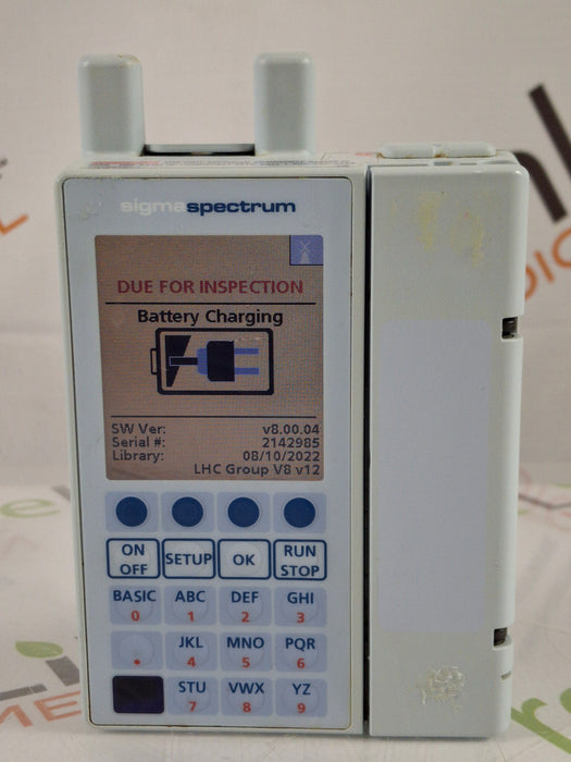 Baxter Sigma Spectrum 8.00.04 w/ A/B/G/N Battery Infusion Pump