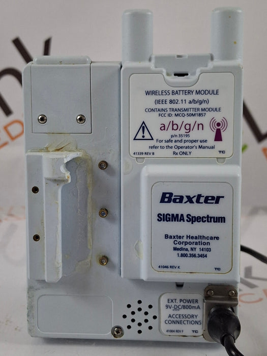 Baxter Sigma Spectrum 8.00.04 w/ A/B/G/N Battery Infusion Pump