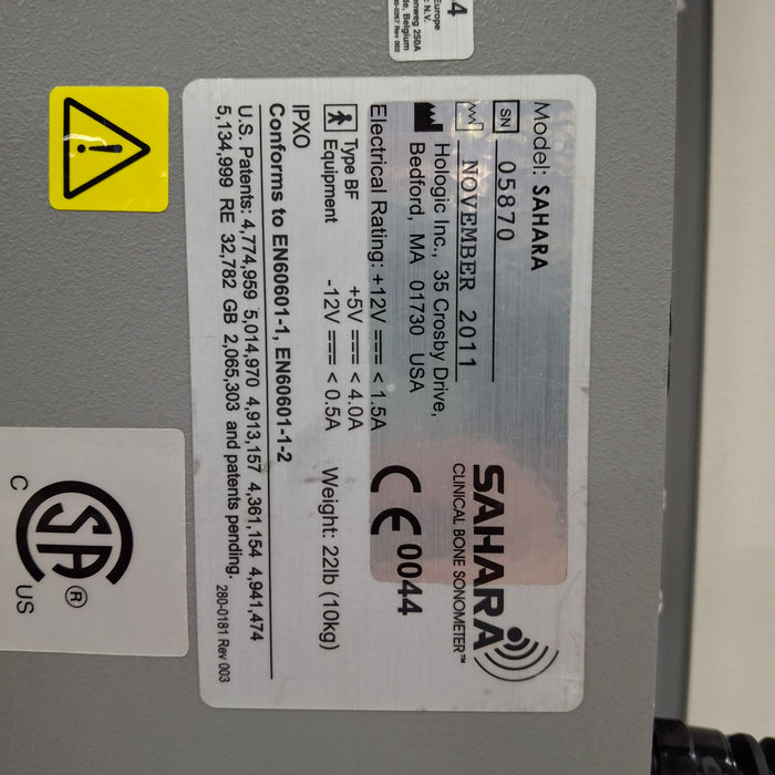 Hologic, Inc. Sahara Clinical Bone Sonometer